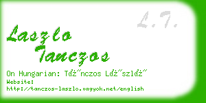 laszlo tanczos business card